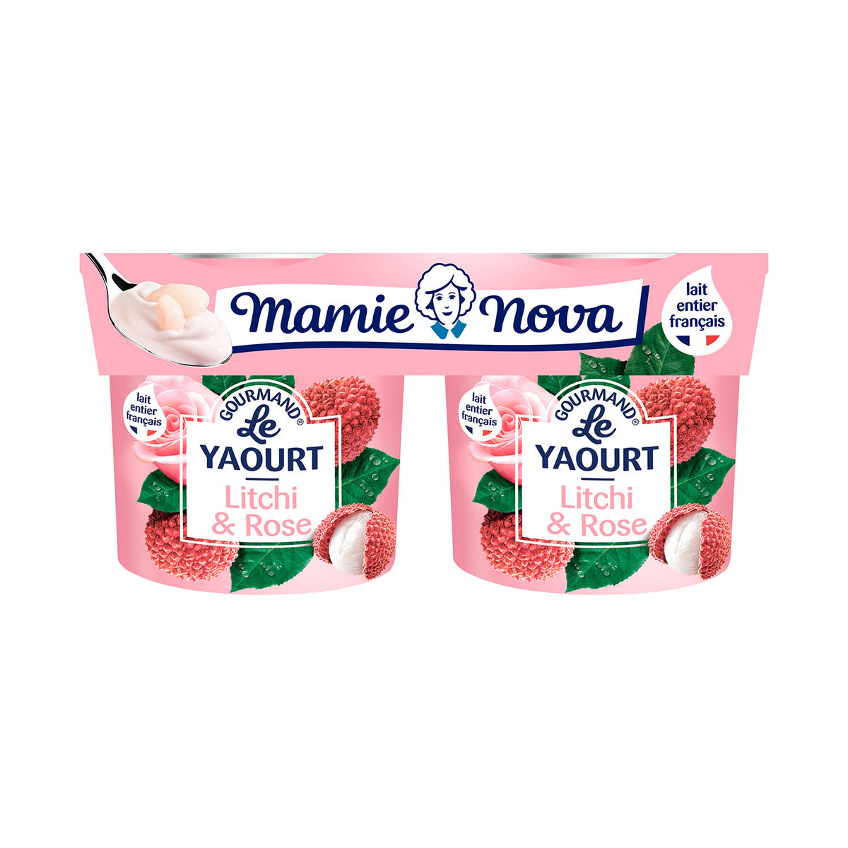 Strasbourg, France - Aug 11, 2018: Man hand holding Mamie Nova Gourmand  Coconut yogurt pack Stock Photo - Alamy