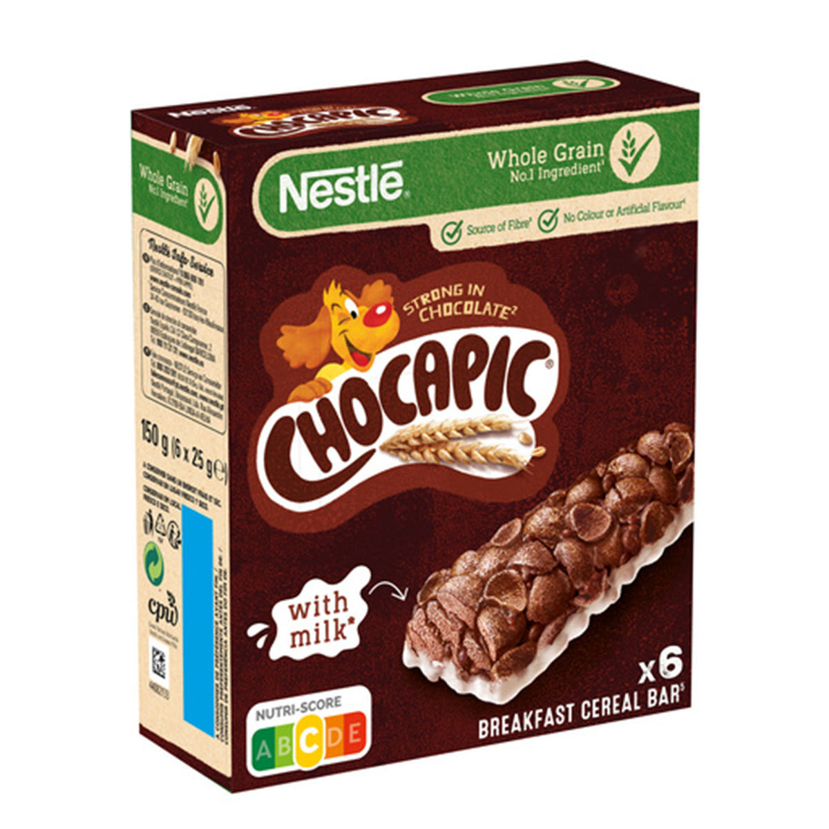16x Nestle Chocapic Breakfast Cereal Chocolate Snack Bar With Milky Base 25g